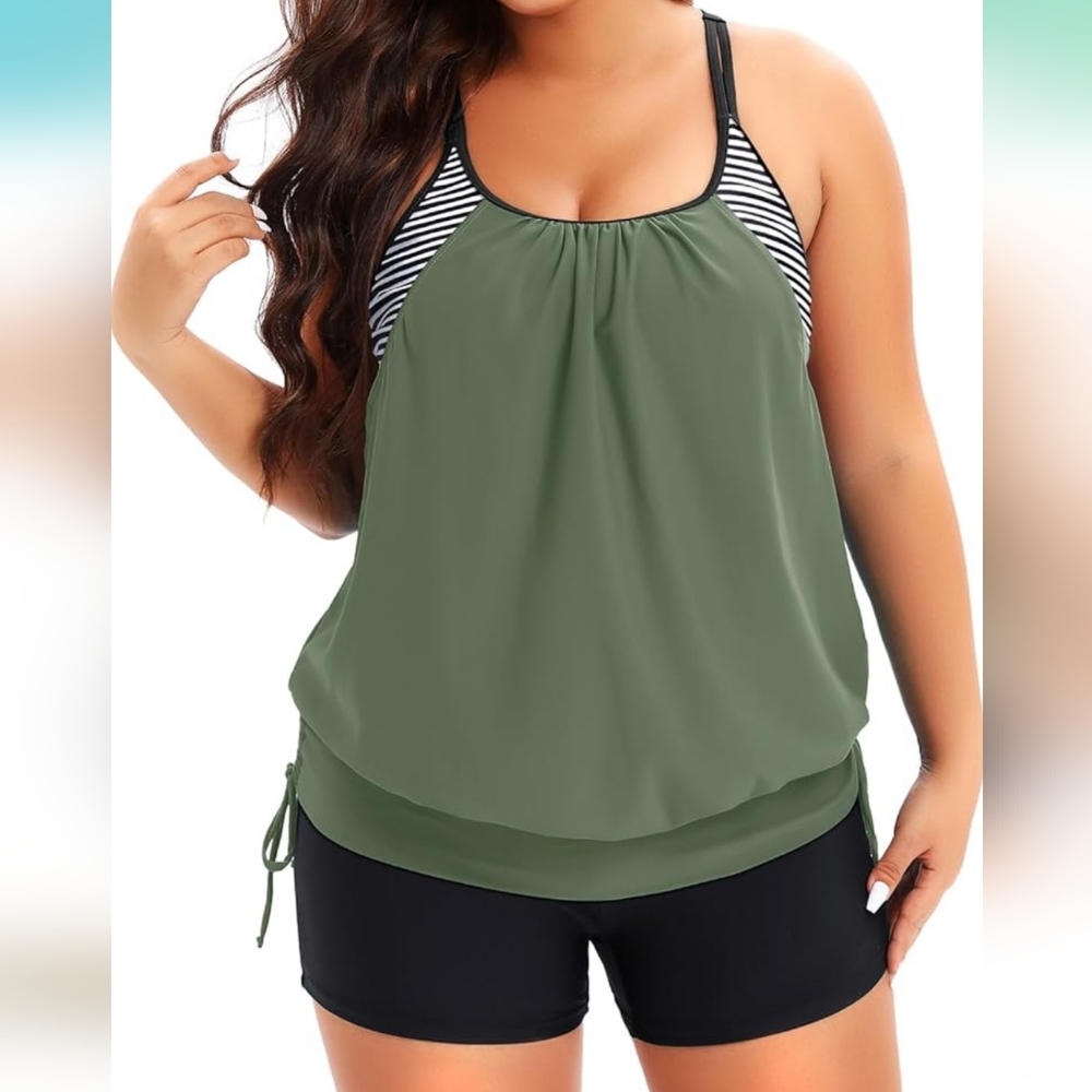 HOLIPICK 2 Piece Tankini Swimsuit